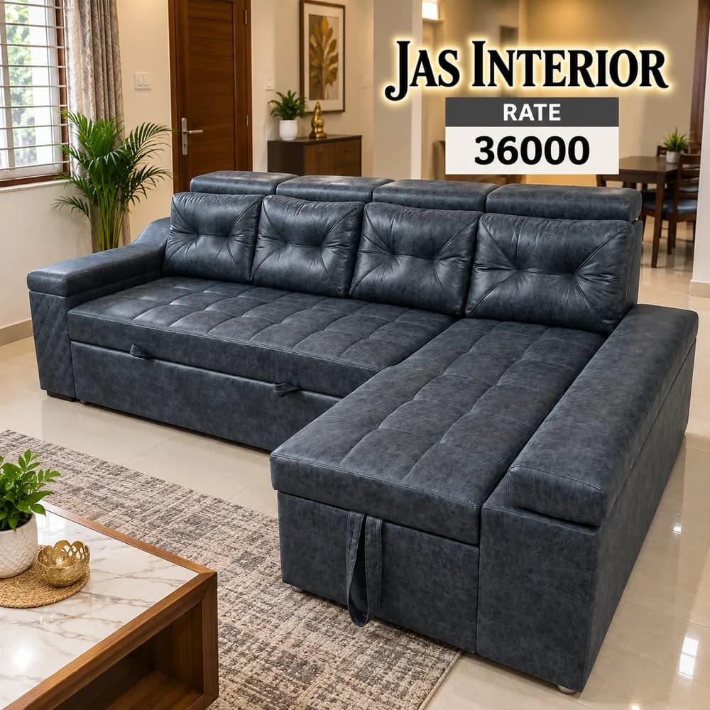 Modern Charcoal Sectional Showroom Interior