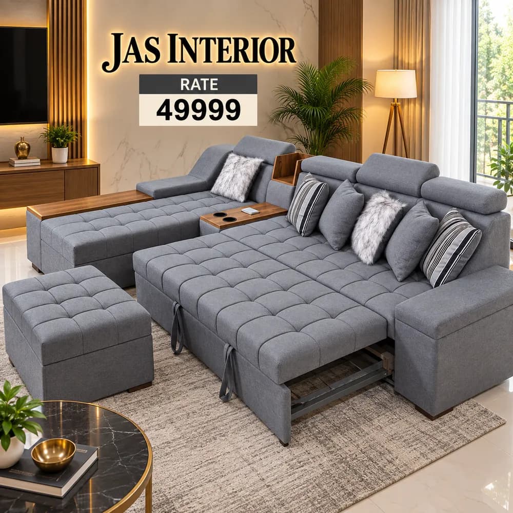 Modern Grey Sofa Bed Living Room Ad