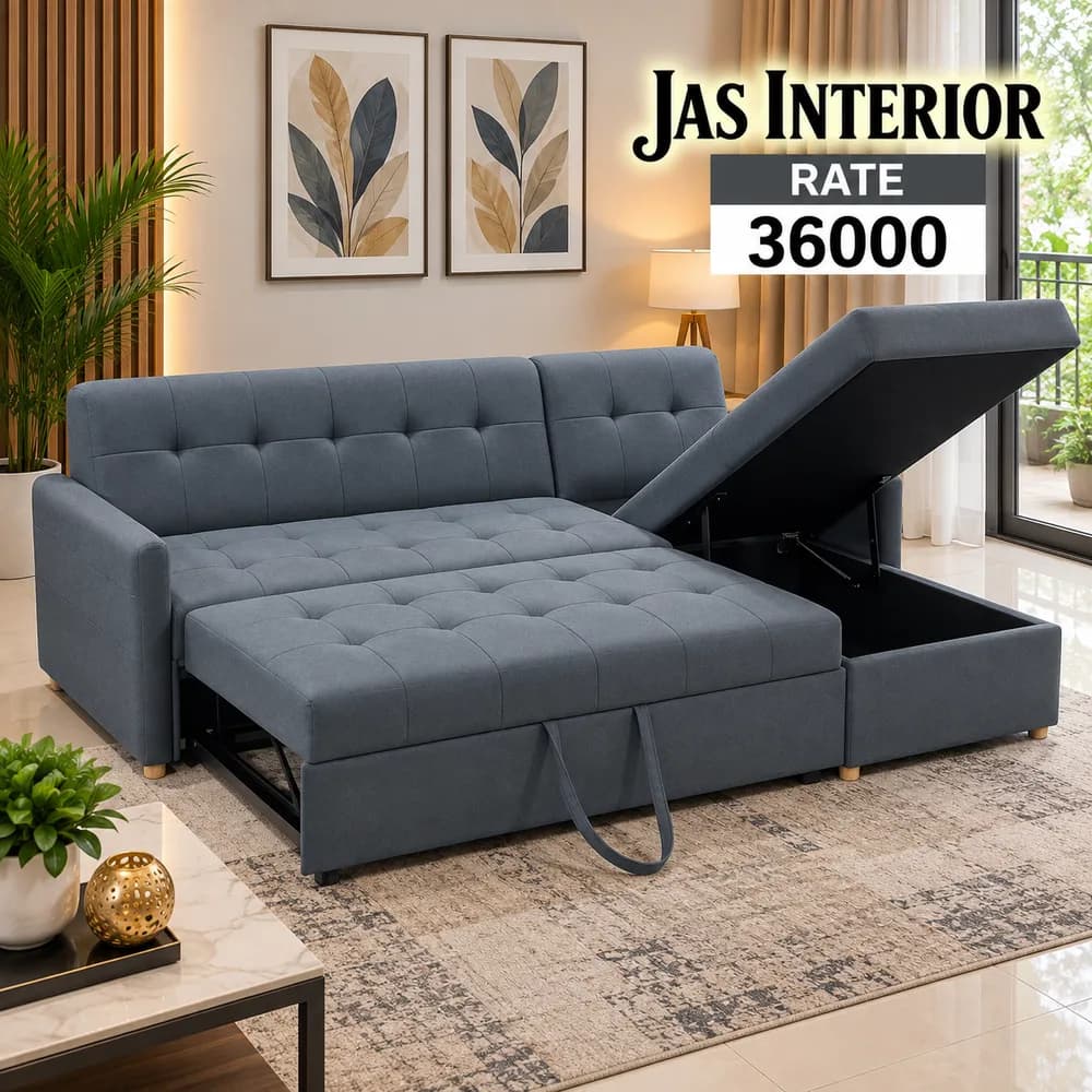 Modern Sofa Bed with Hidden Storage