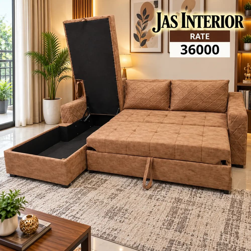 Warm Brown Sofa-Bed Interior Ad