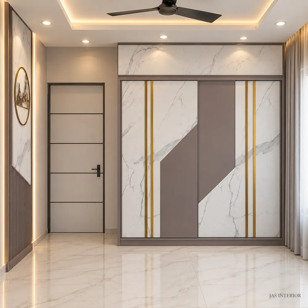 Elegant Marble Wardrobe Interior