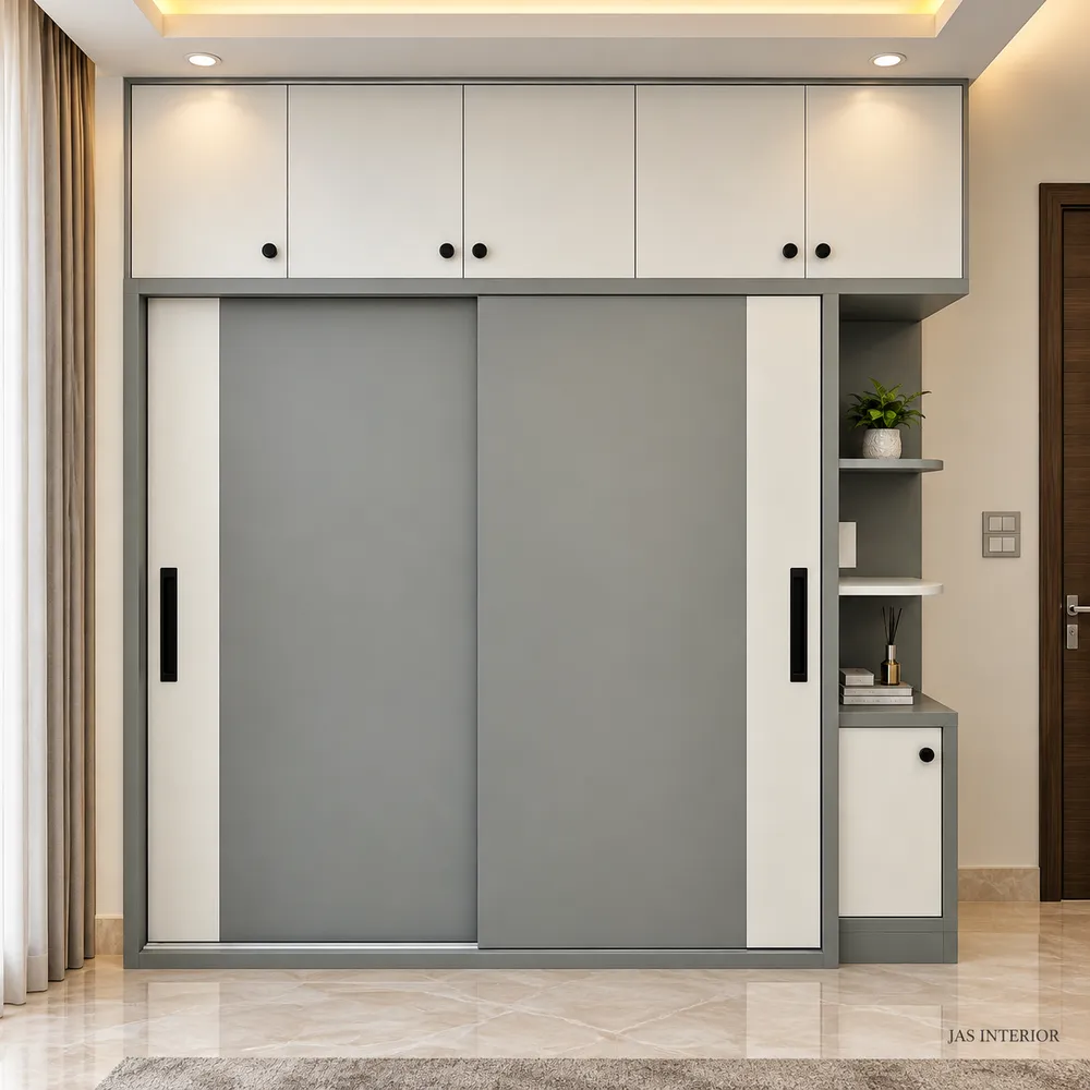 Modern Gray Wardrobe Interior