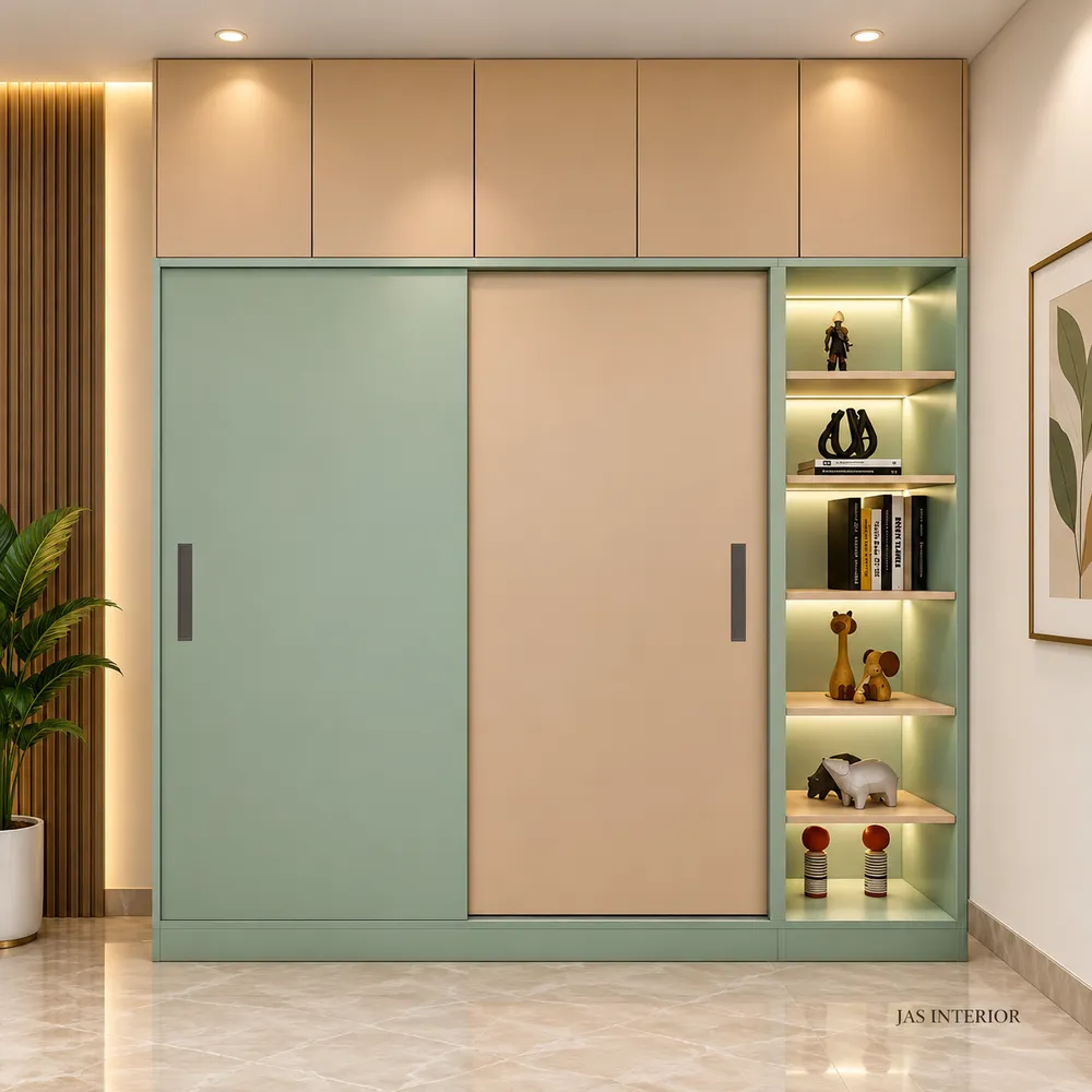 Modern Sage and Blush Wardrobe Interior
