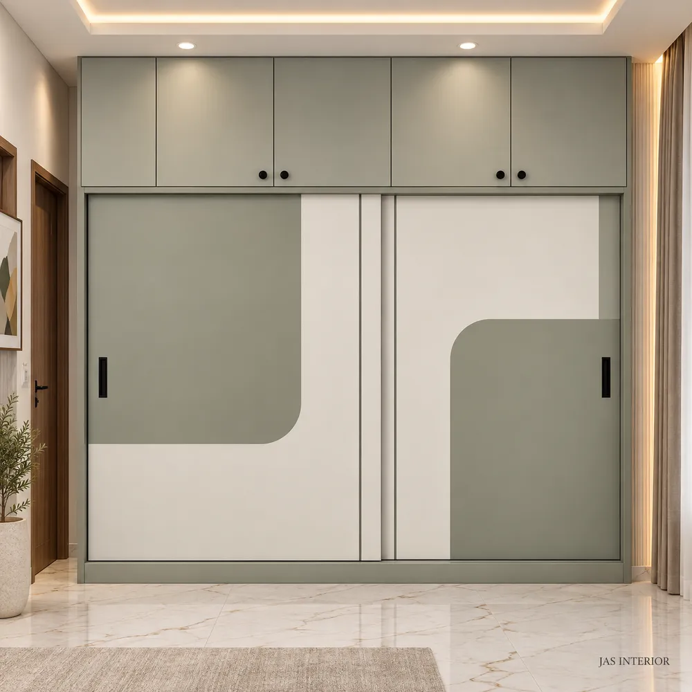 Modern Sage Green Wardrobe Interior(2)