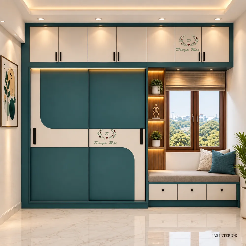 Modern Teal Wardrobe and Window Nook