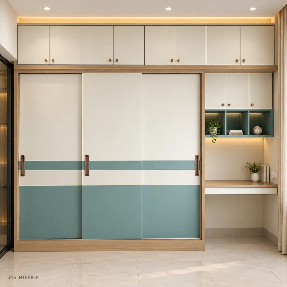 Modern Teal Wardrobe and Workspace