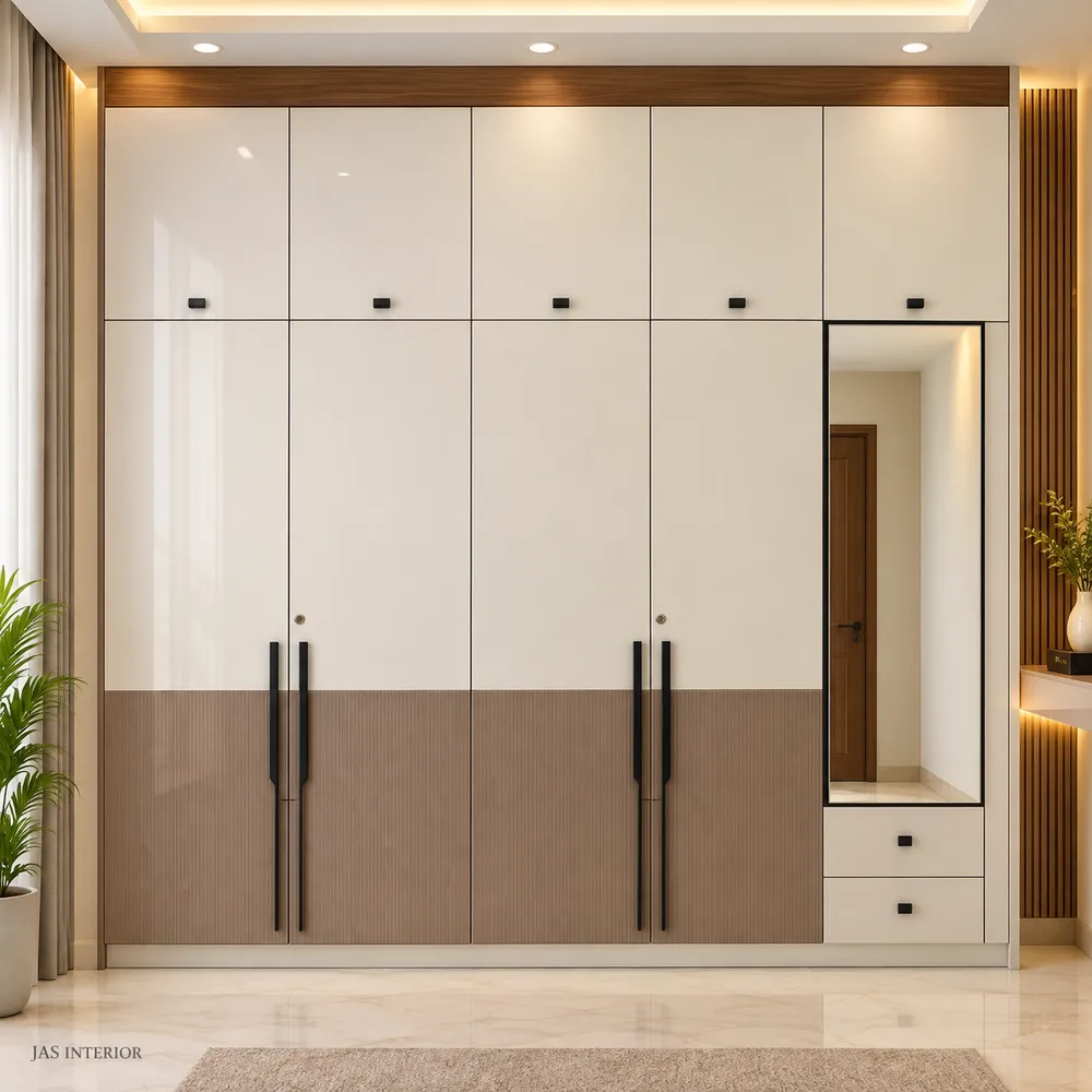 Modern Two-Tone Wardrobe Interior(1)