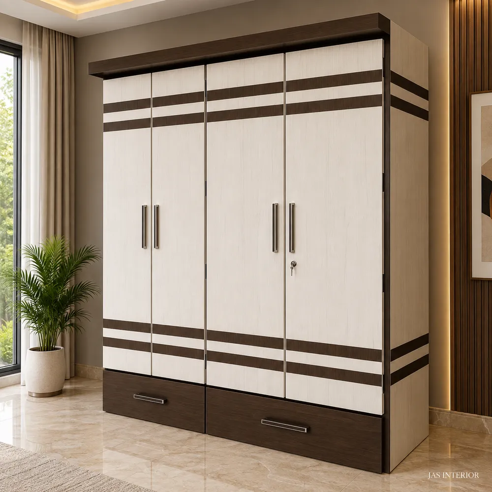 Modern Two-Tone Wardrobe Interior
