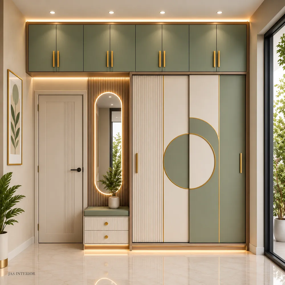 Sage Green Luxury Wardrobe Wall(1)
